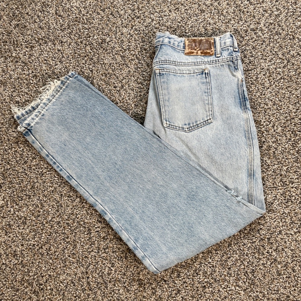 Vintage Marithe Francois Girbaud Men's 31x31 Jeans Light Wash Distressed 90s
